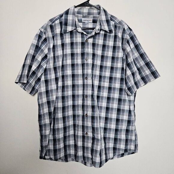 Carhartt Relaxed Fit Plaid Button Down - Picture 1 of 8